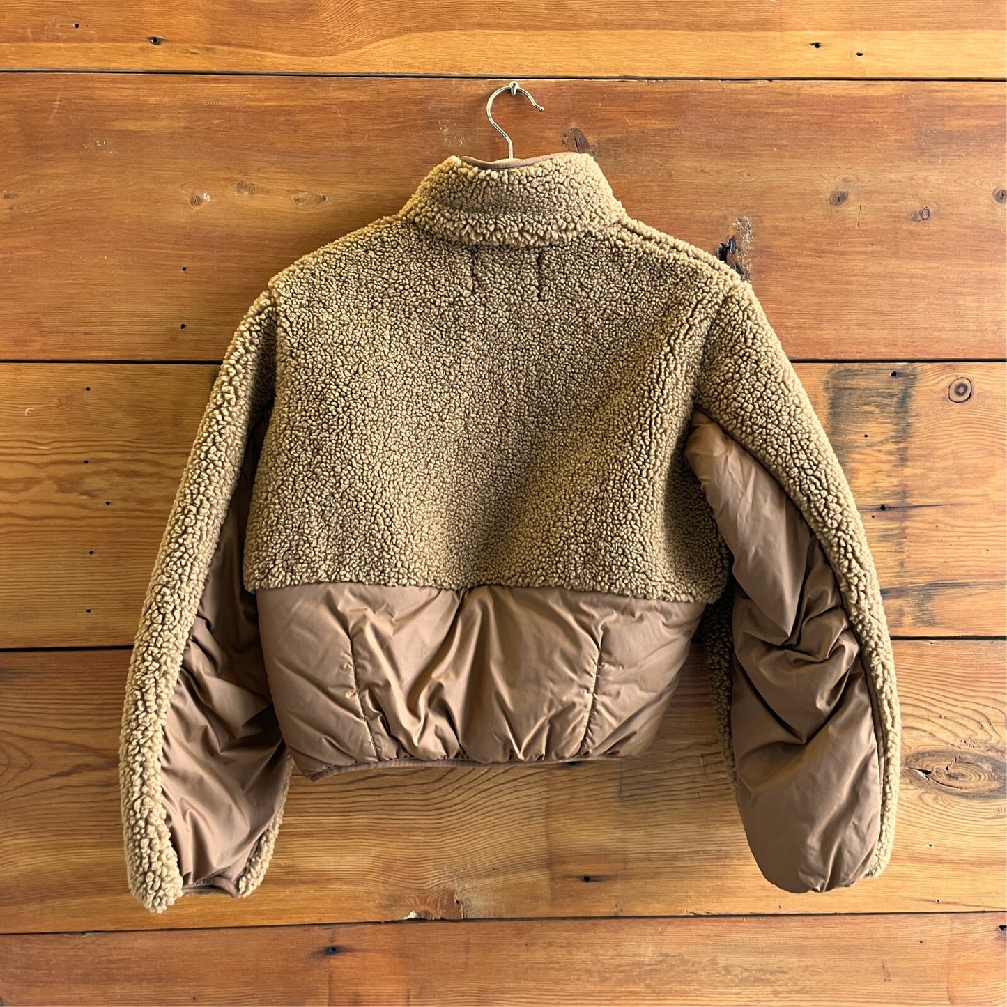 XXS - Frame $398 Brown Half Zip Pullover Vicuna Fleece Mix Jacket 0206SB