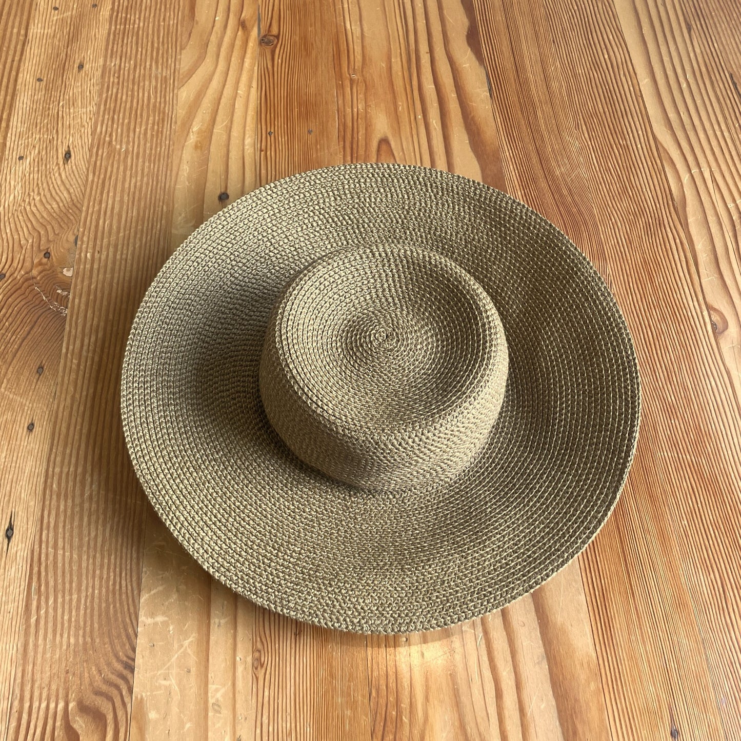 ERIC JAVITS Tan Hampton Sun Hat Straw Packable Wide Brim 50+UPF 0507KL