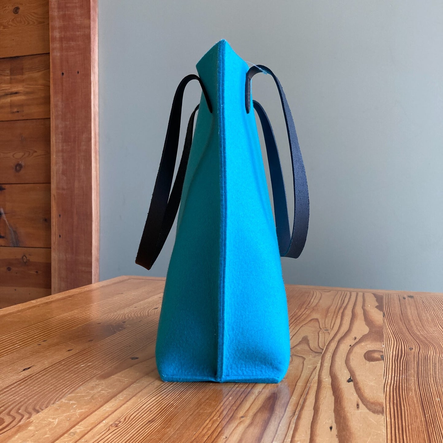 Graf Lantz Vibrant Teal Hana Merino Wool Tote Shoulder Bag Purse 0504LR