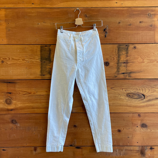 0 - Jesse Kamm White High Waisted Tapered Leg Womens Pants 0323AB