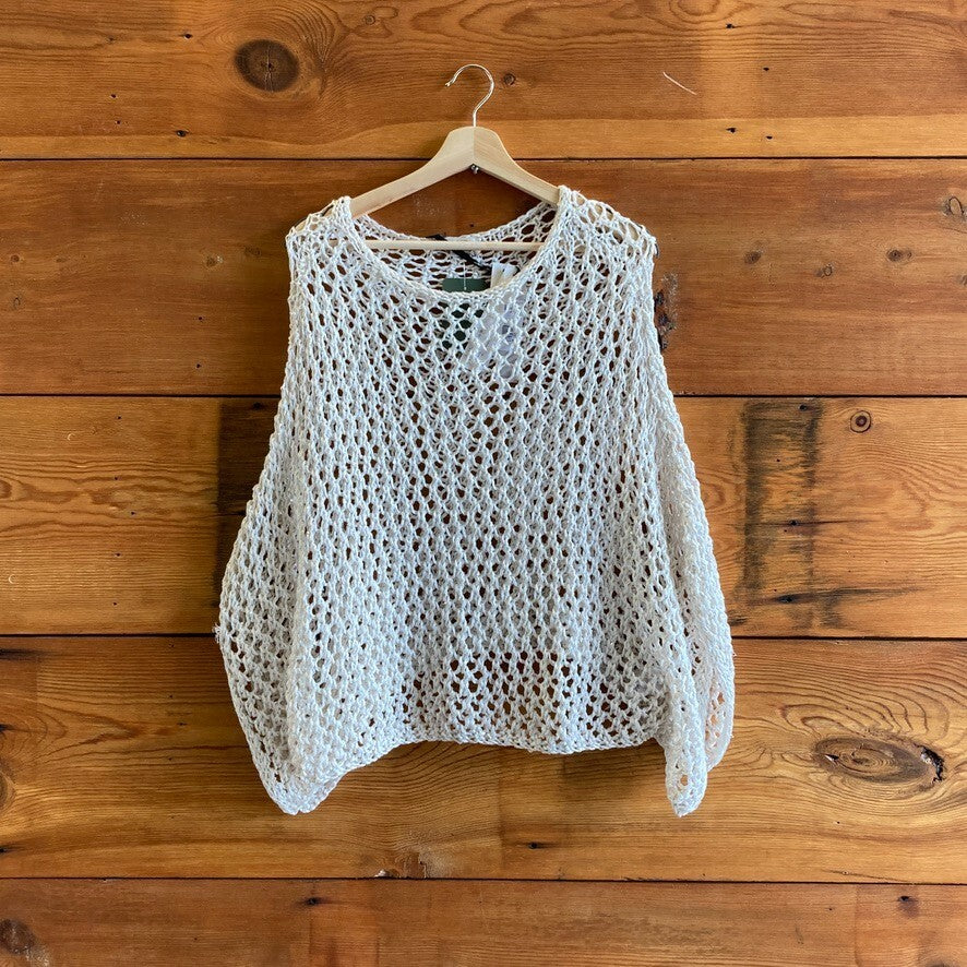 XS - Gossip $640 Ivory Loose Knit Seneca Pullover Sweater NEW 4427SC