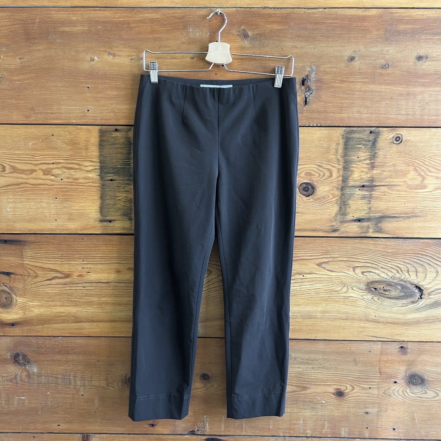 38 - Raffaello Rossi $250 Black Stretch Straight Leg Penny Trouser Pants 1217MA