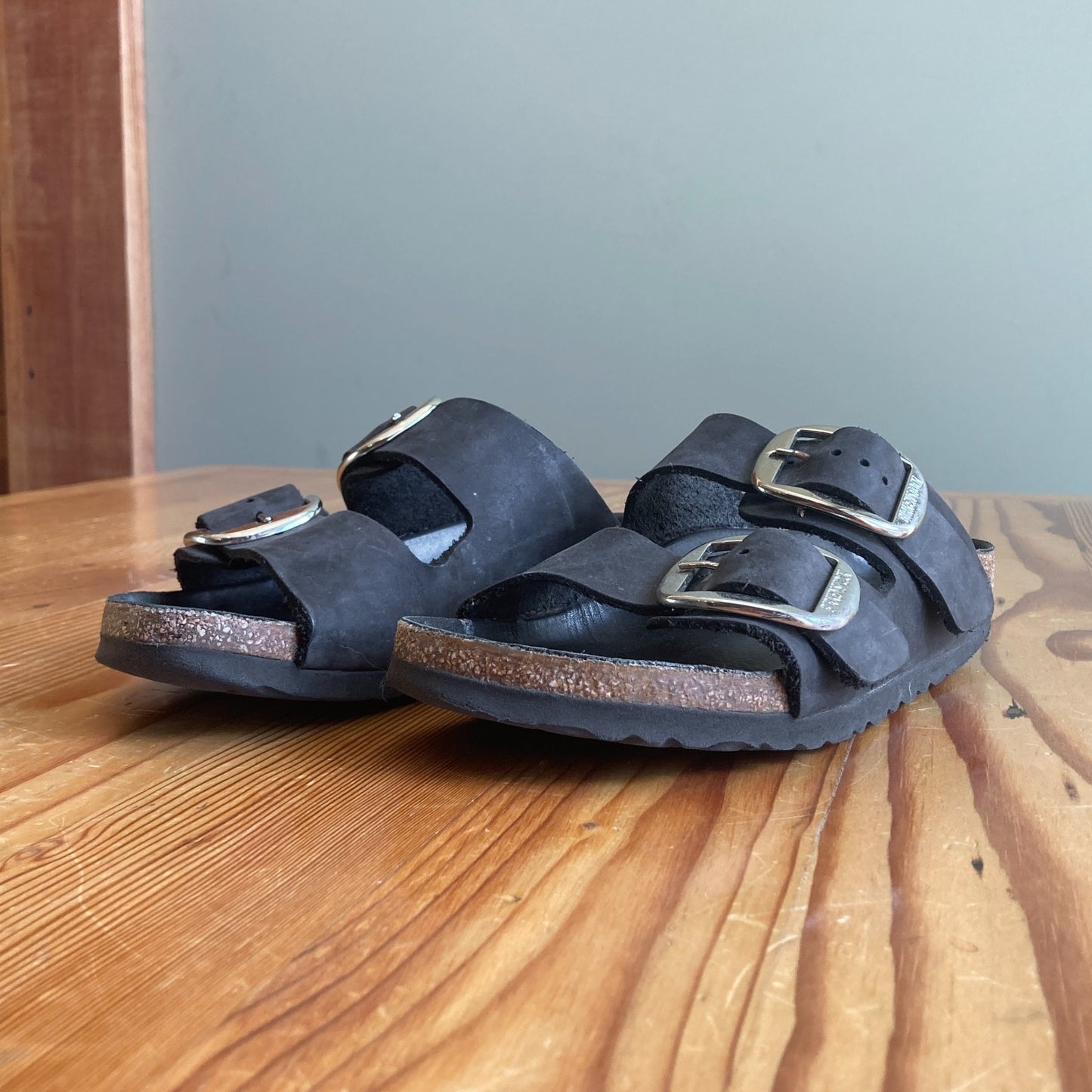 36 / 6 - Birkenstock Black Big Buckle Arizona Sandals Womens Shoes 0209SB