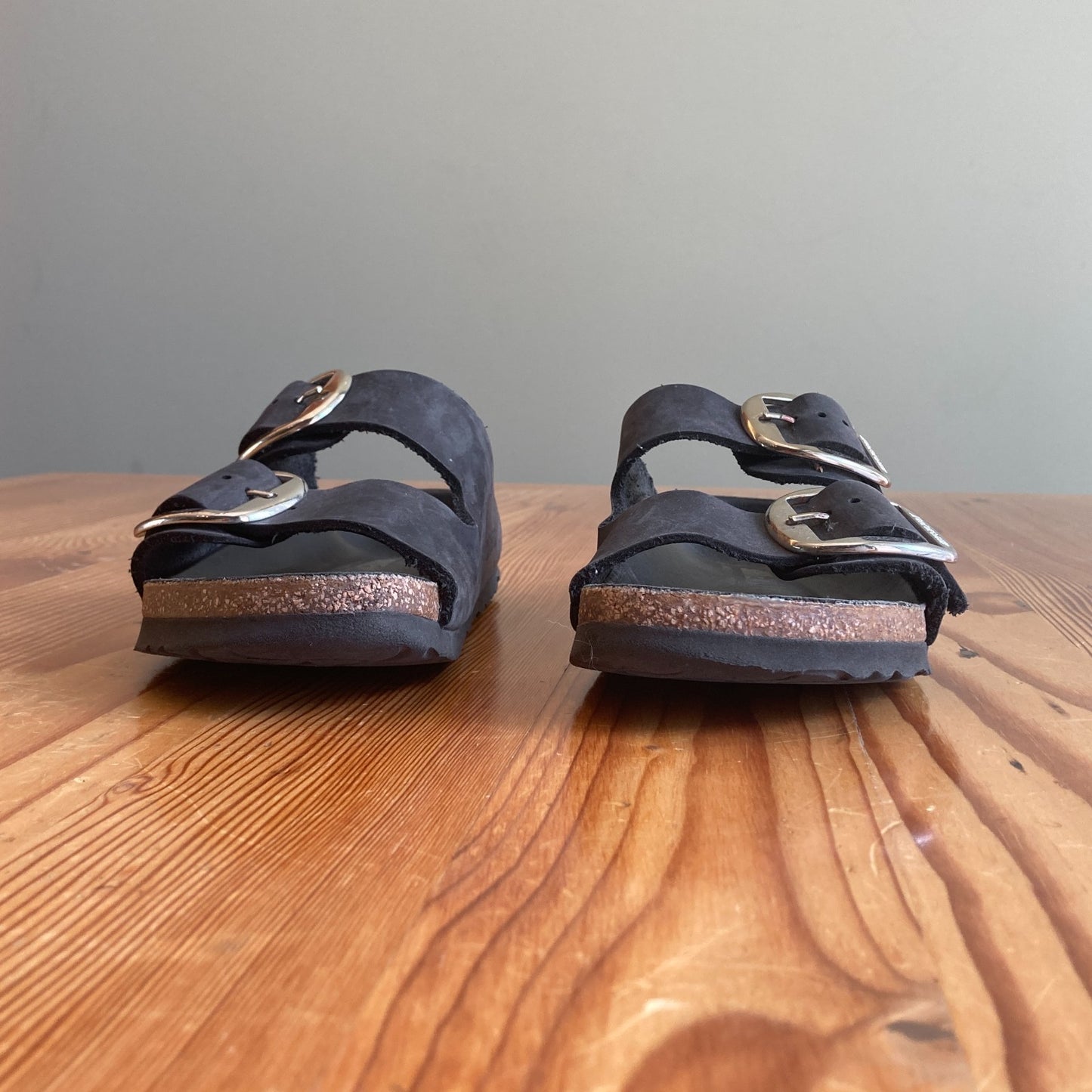 36 / 6 - Birkenstock Black Big Buckle Arizona Sandals Womens Shoes 0209SB