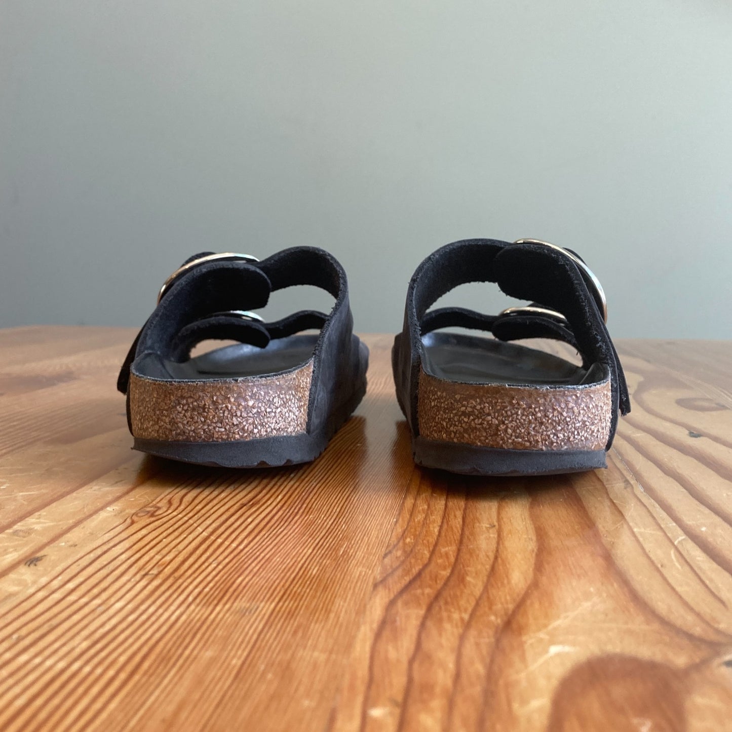 36 / 6 - Birkenstock Black Big Buckle Arizona Sandals Womens Shoes 0209SB
