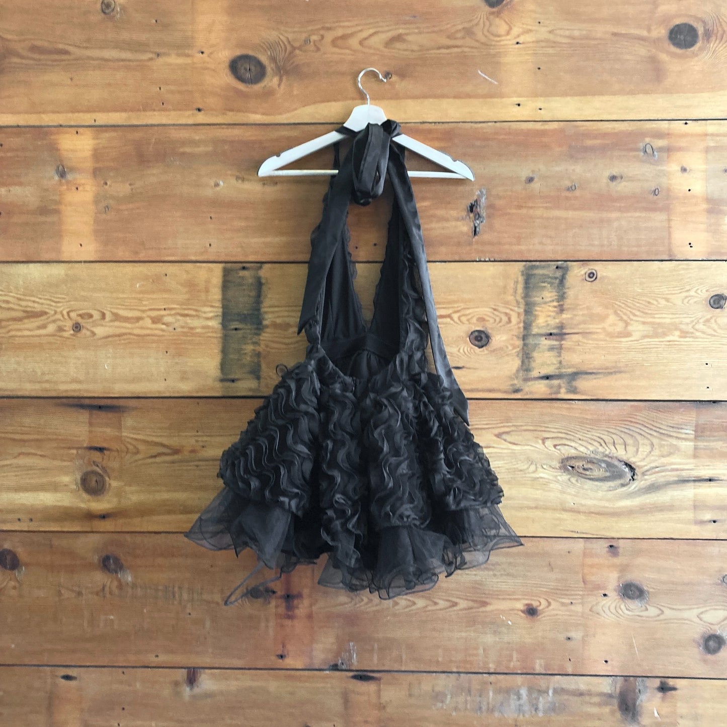 4 - Ow Collection $350 Black Halter Rosie Mini Length Dress NEW 0610MM