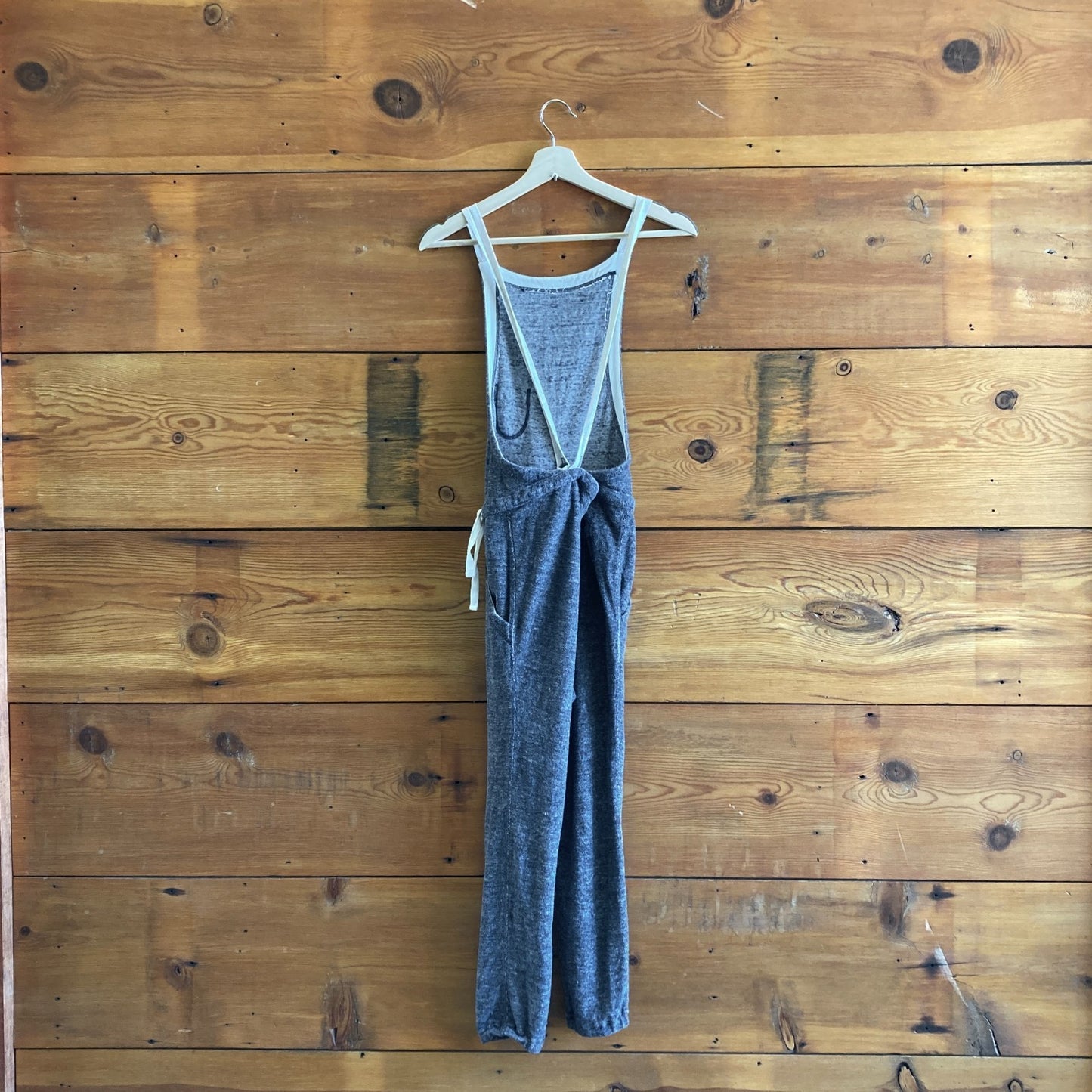 XS - Snowpeak Blue Linen Cotton Blend Sleeveless Made in Japan Jumpsuit 0517DS
