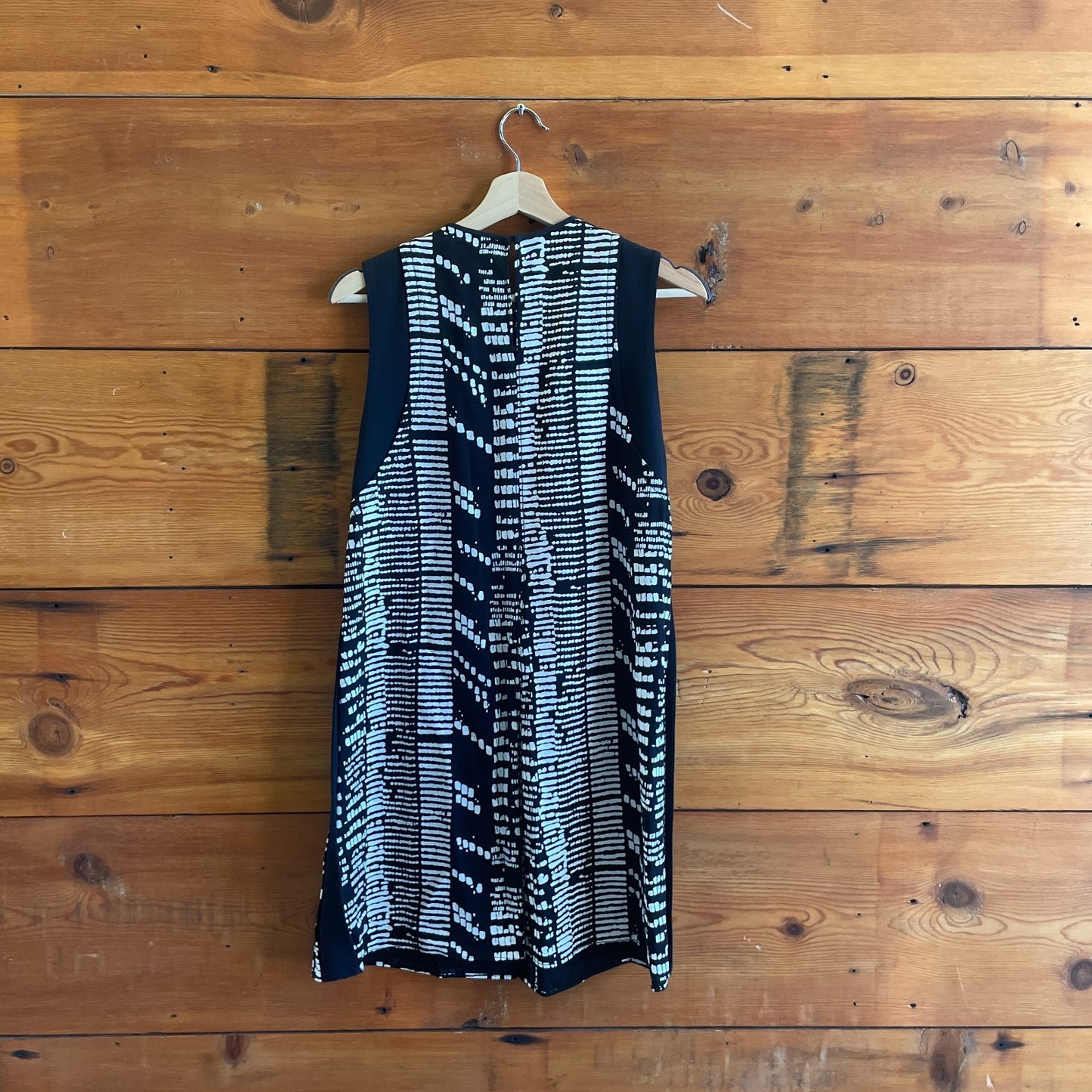 4 - Proenza Schouler Black White Printed Sleeveless Swingy Dress 0619NC