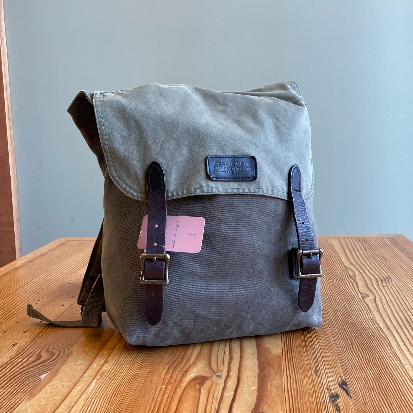 Filson Ranger Rugged Twill Rucksack Backpack Drawstring w/ Insert Pouch 0520KP