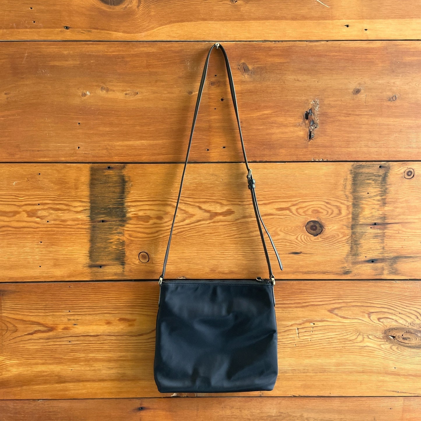 Kate Spade Black Nylon Skinny Strap Jae Shoulder Bag Crossbody Purse 0701JB