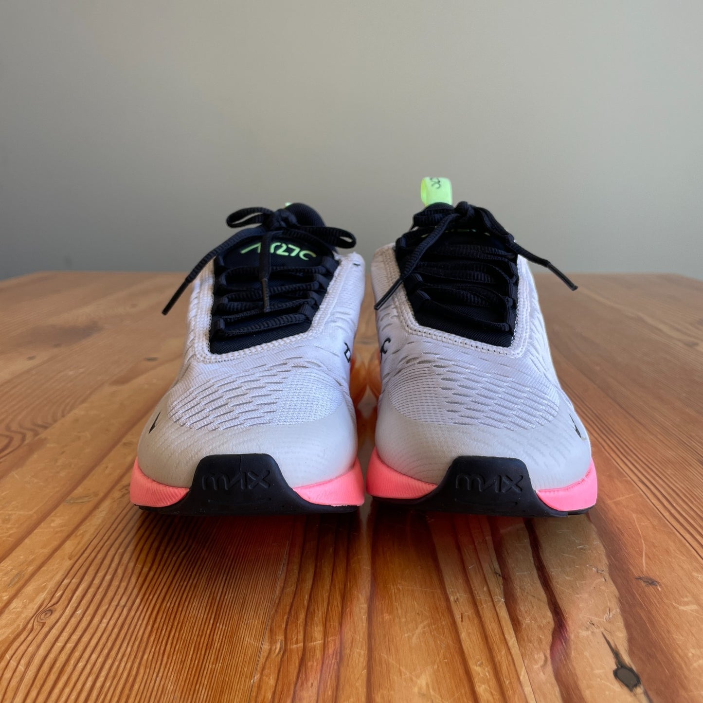 8 - Nike Air Max 270 White Neon Pink Orange Slip On Sneakers Shoes 0707MD