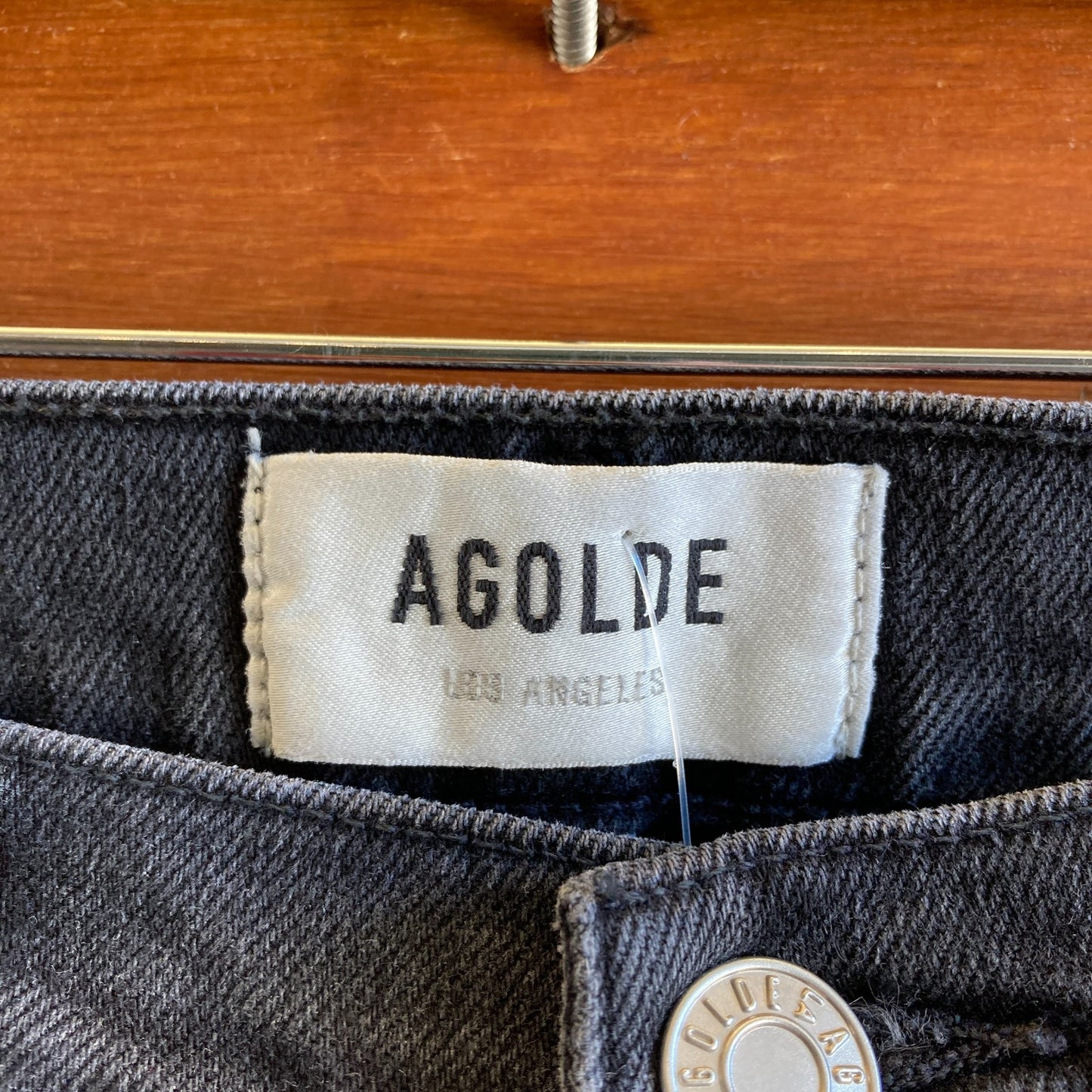 25 - AGoldE Black 90's Pinch Waist High Rise Straight Womens Jeans 0426CR