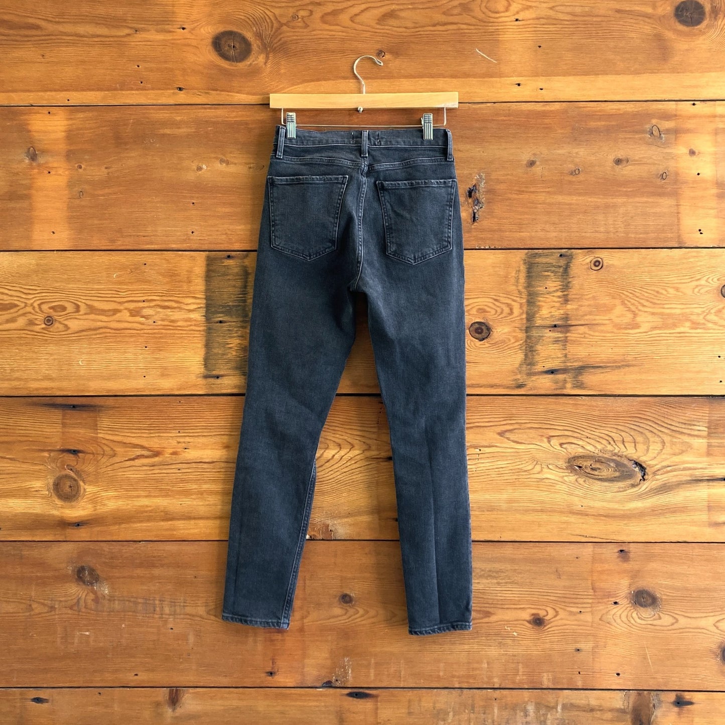 25 - AGoldE Black 90's Pinch Waist High Rise Straight Womens Jeans 0426CR