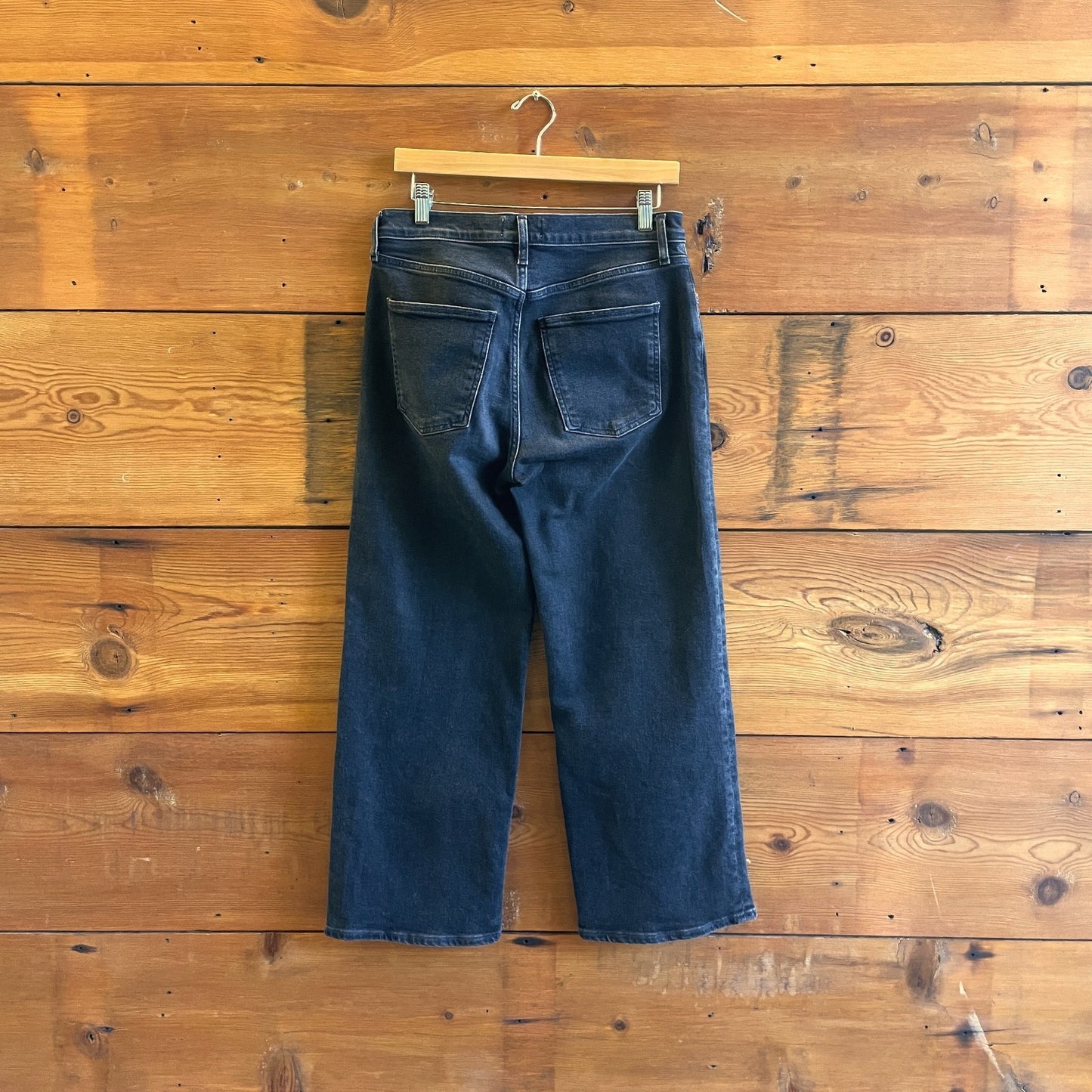 28 - AGoldE Black Harper Mid-Rise Straight Leg High Waist Jeans 0505MP