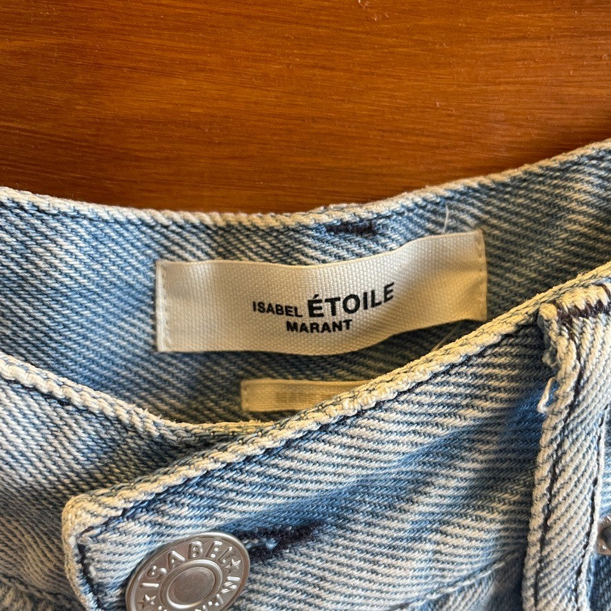36 / S - Isabel Marant Etoile $360 Denim Tilauria Midi Length Jean Skirt 0927EK