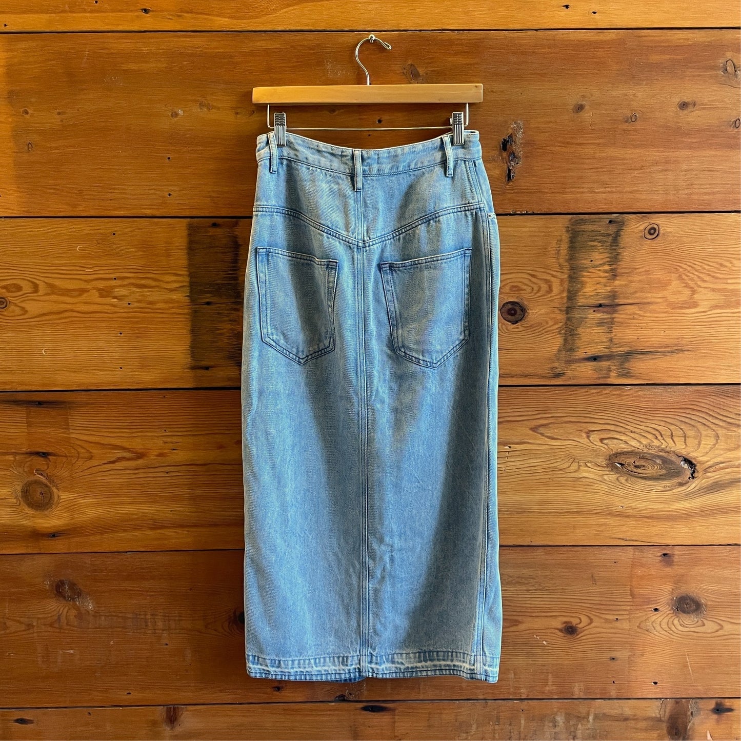 36 / S - Isabel Marant Etoile $360 Denim Tilauria Midi Length Jean Skirt 0927EK