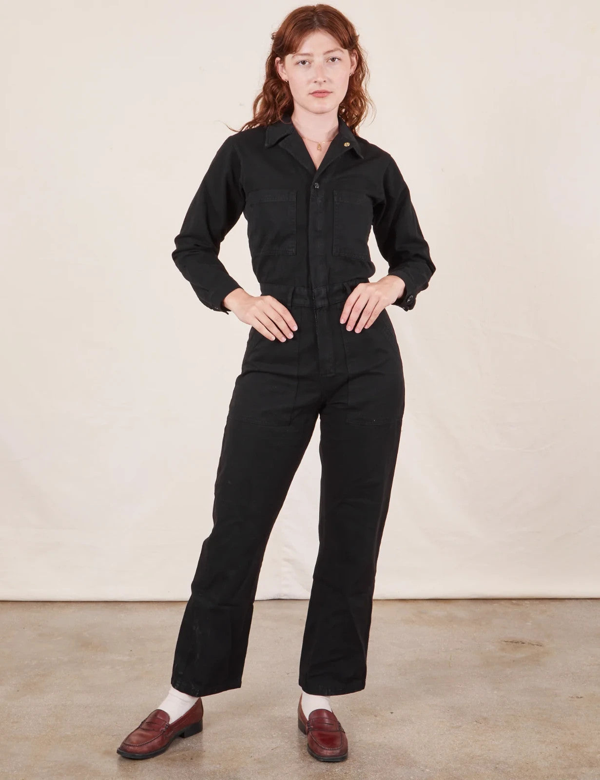 S - Big Bud Press Black Long Sleeve Everyday Jumpsuit Coveralls 0720PC