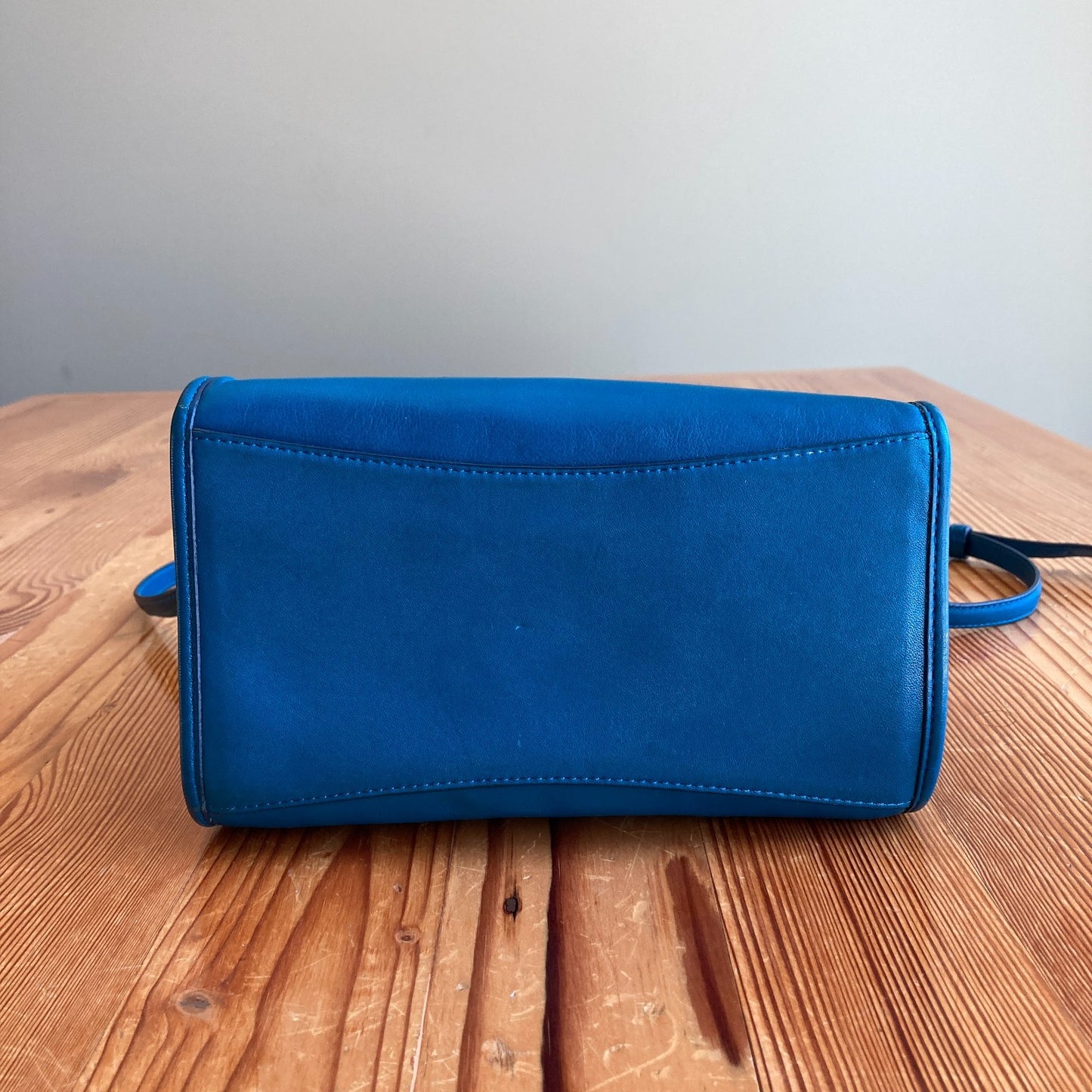 Coach Teal 2-Way Mini Crosby Carryall Leather Handbag Purse 0817LS