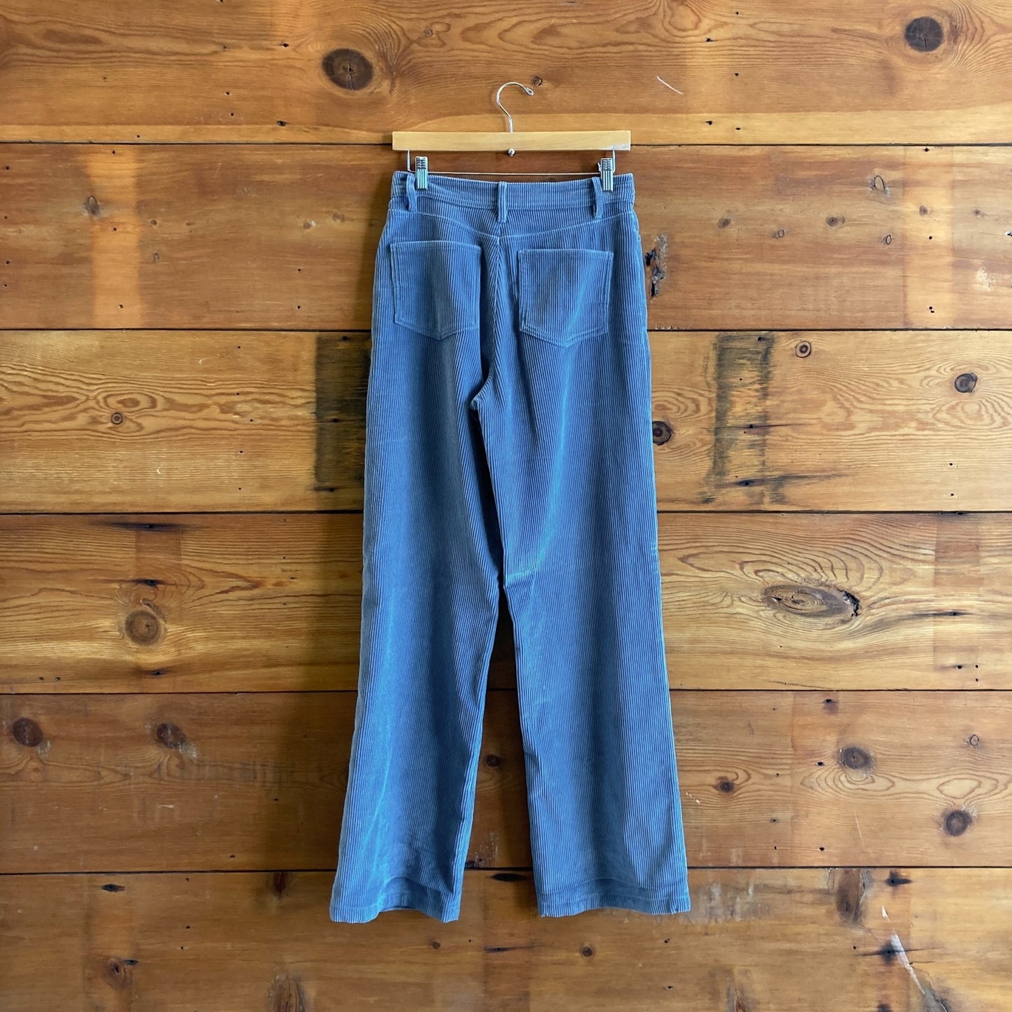 36 / 4 US - Sezane Sky Blue Soft Corduroy High Waisted Wide Leg Pants 0215LM