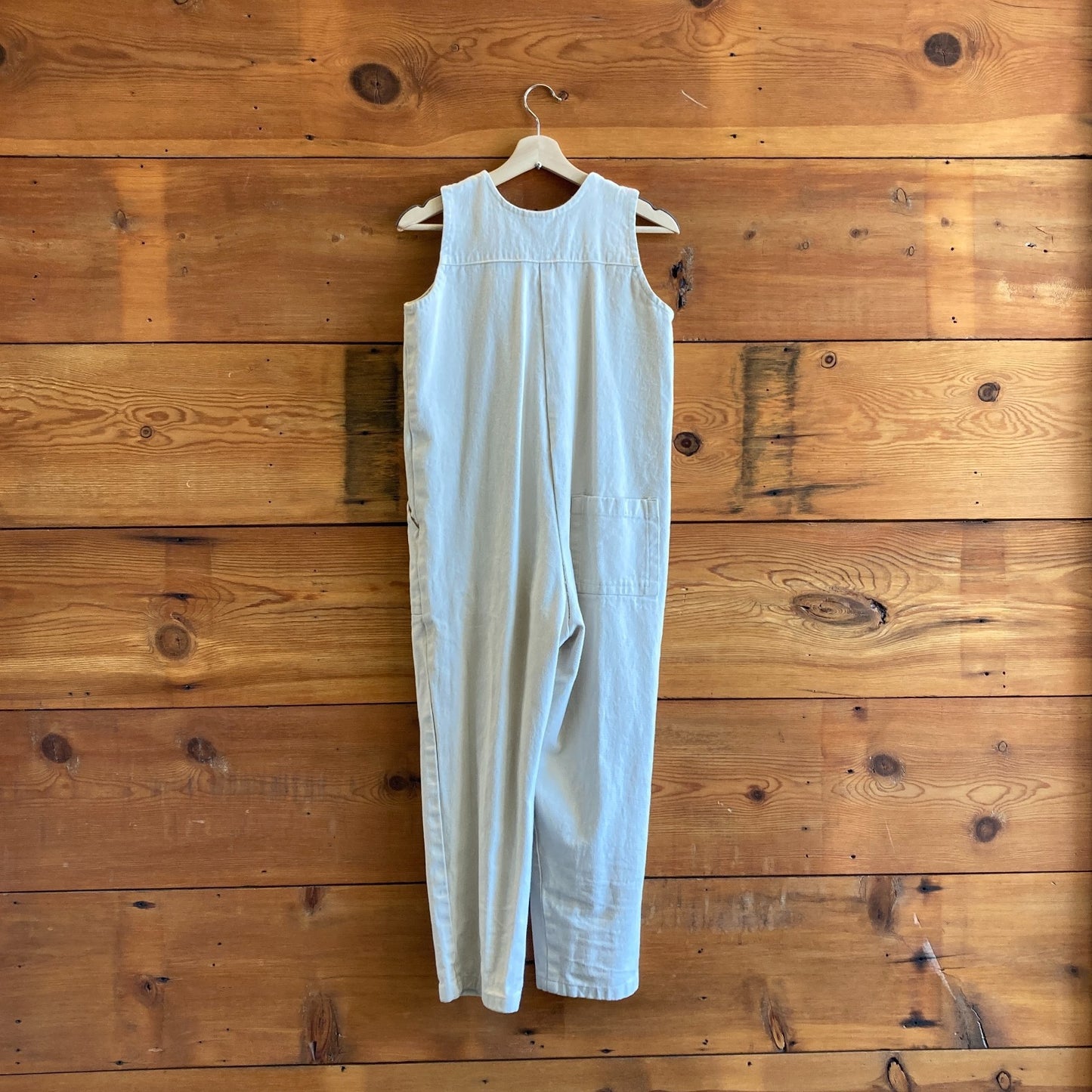 S - Conscious Clothing Ecru Made in Michigan Sleeveless Jumpsuit 0720PC