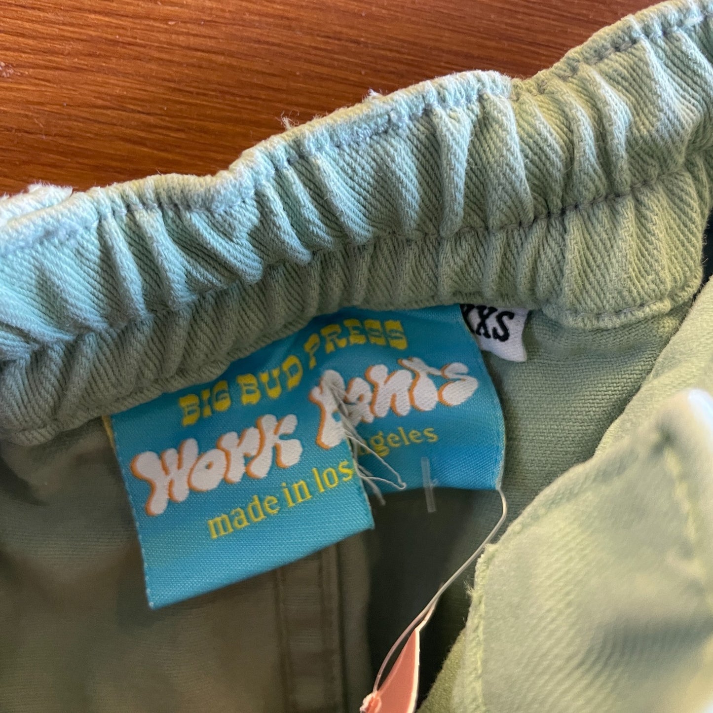 XXS - Big Bud Press $110 Mint Green Patch Pocket Work Pants 0803BH