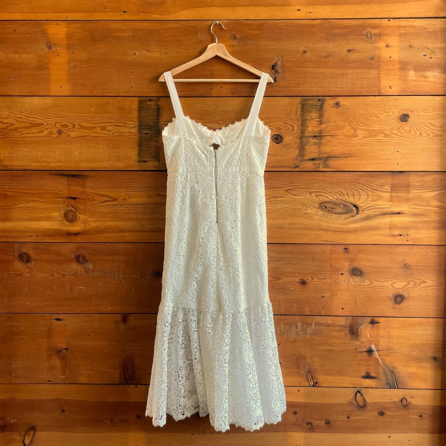 M - Saylor Anthropologie $352 White Lace Cut Out Malina Dress NEW 0701JB
