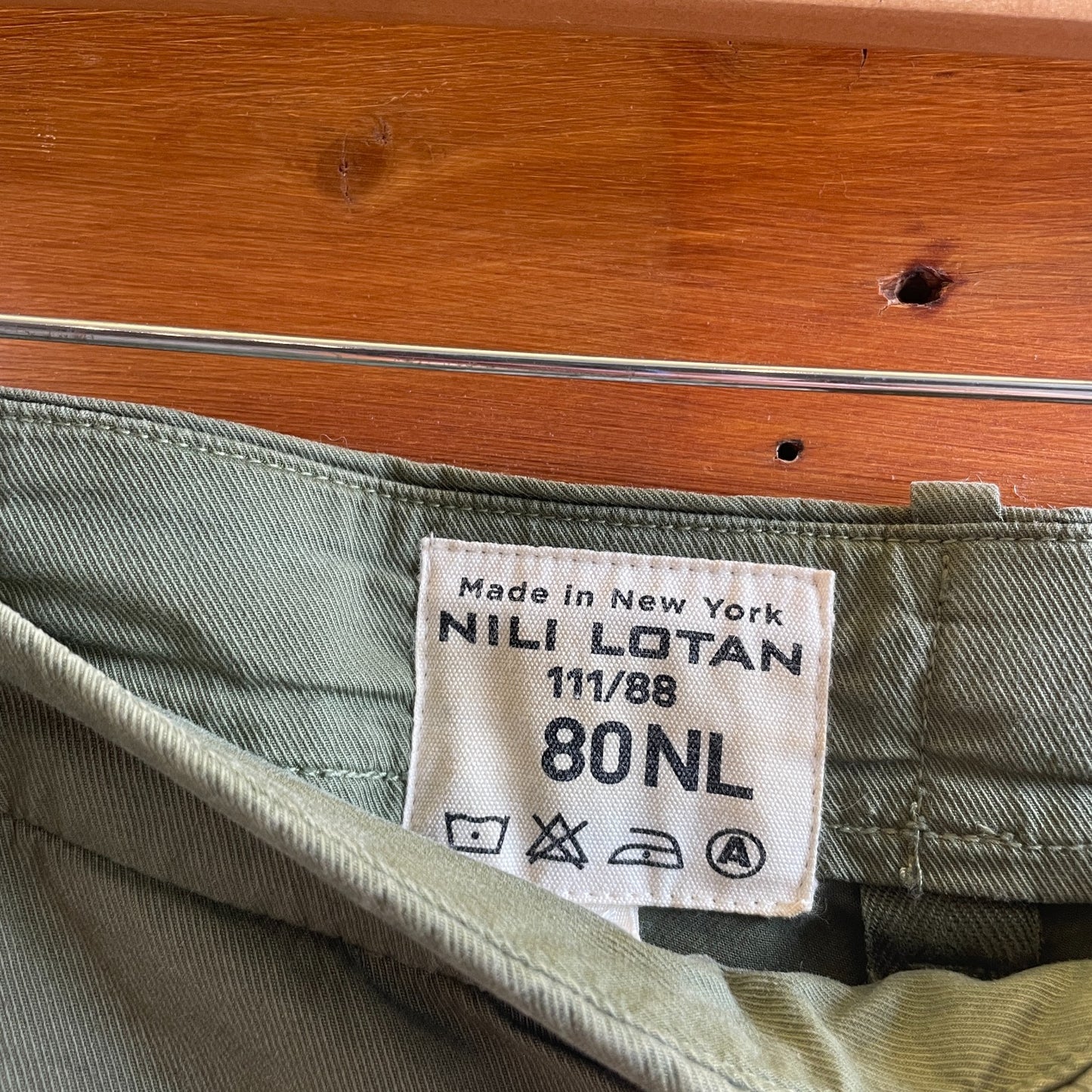 4 - Nili Lotan $345 Olive Green Slouchy Drop Crotch Paris Pants 0804ST