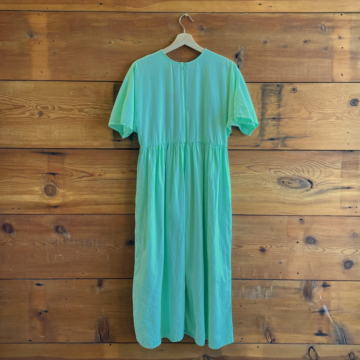 S - Bobo Choses Neon Green Nostalgia Short Sleeve Maxi Dress 0611AJ