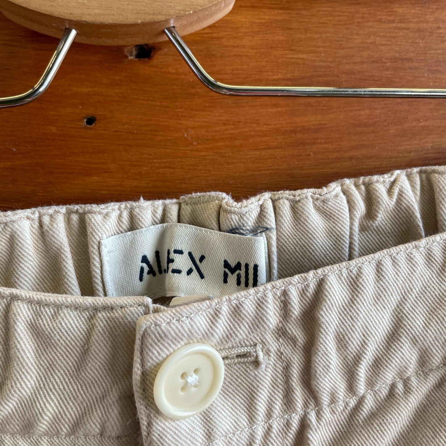 4 - Alex Mill Cream Khaki Straight Leg Womens Cotton Linen Blend Pants 0611AJ
