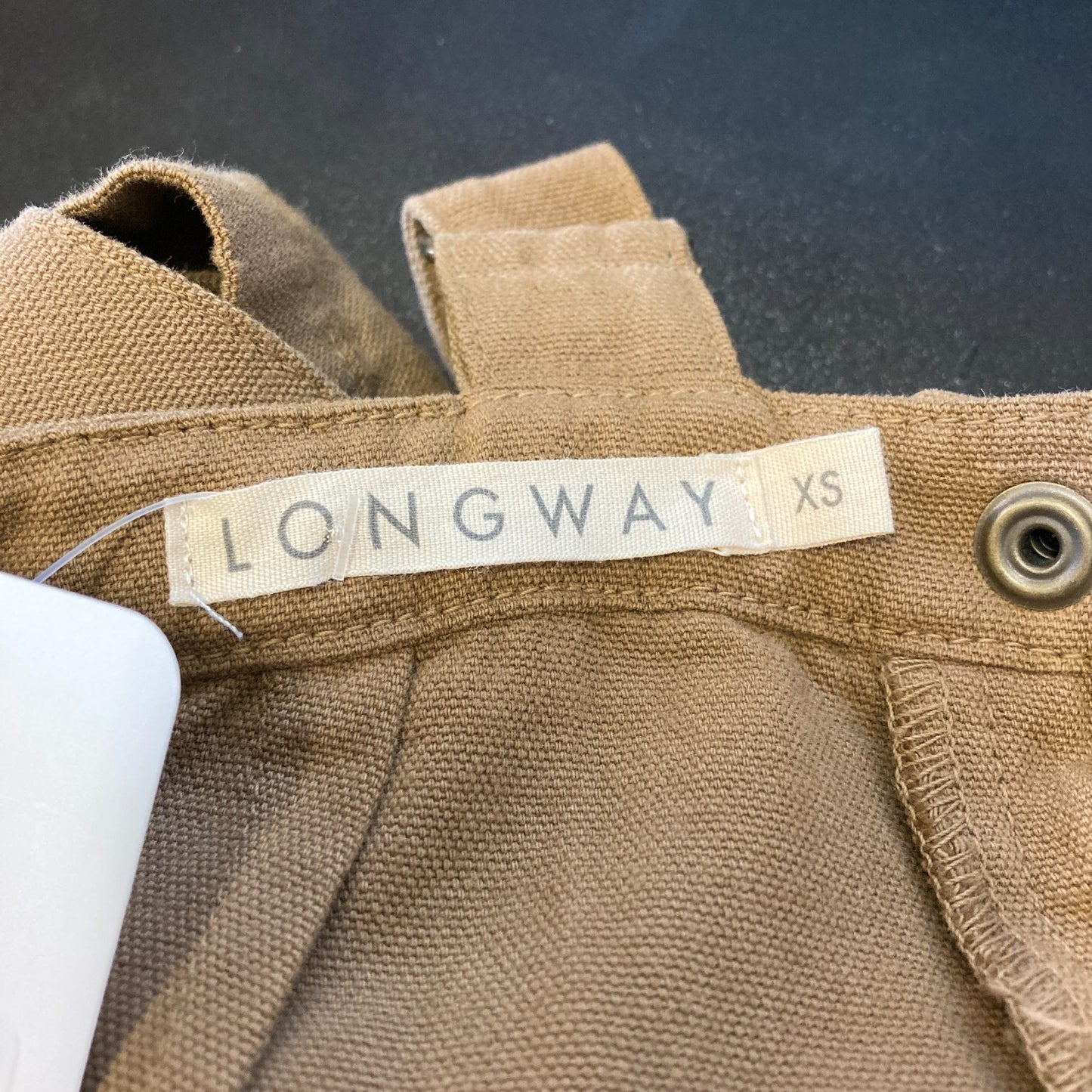 XS - Longway Calofornia Brown V-Neck Sleeveless Wide Leg Overalls 0312IG