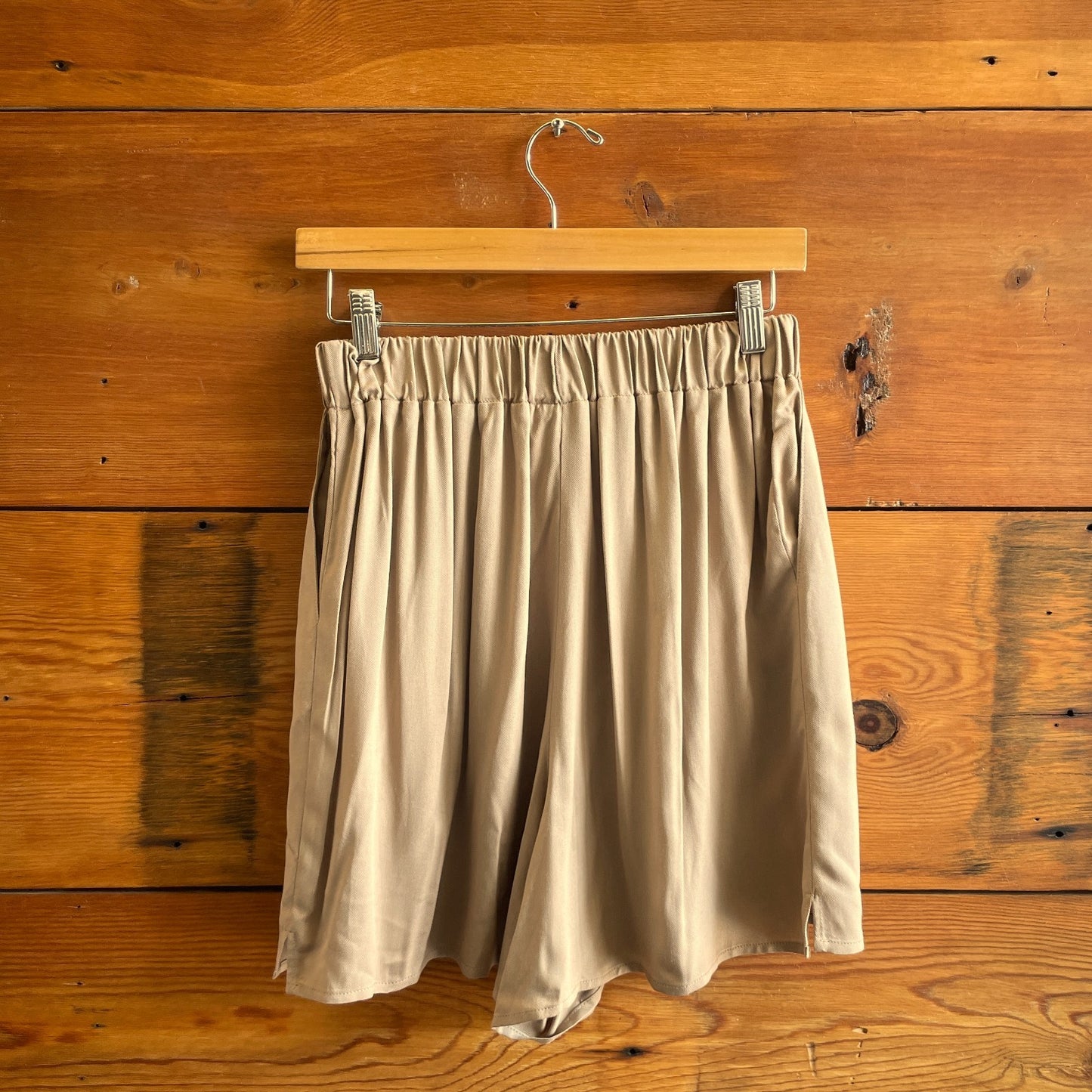 M - The Frankie Shop Beige NEW Women's Pull-On Lui Soft Boxer Shorts 0415AU