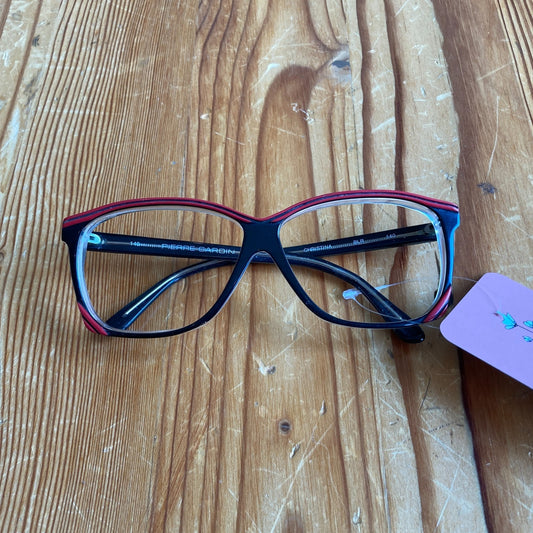 Pierre Cardin Vintage 80s Black Red Christina Eyeglasses Frames 0808BB