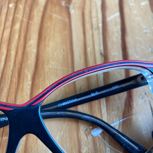 Pierre Cardin Vintage 80s Black Red Christina Eyeglasses Frames 0808BB