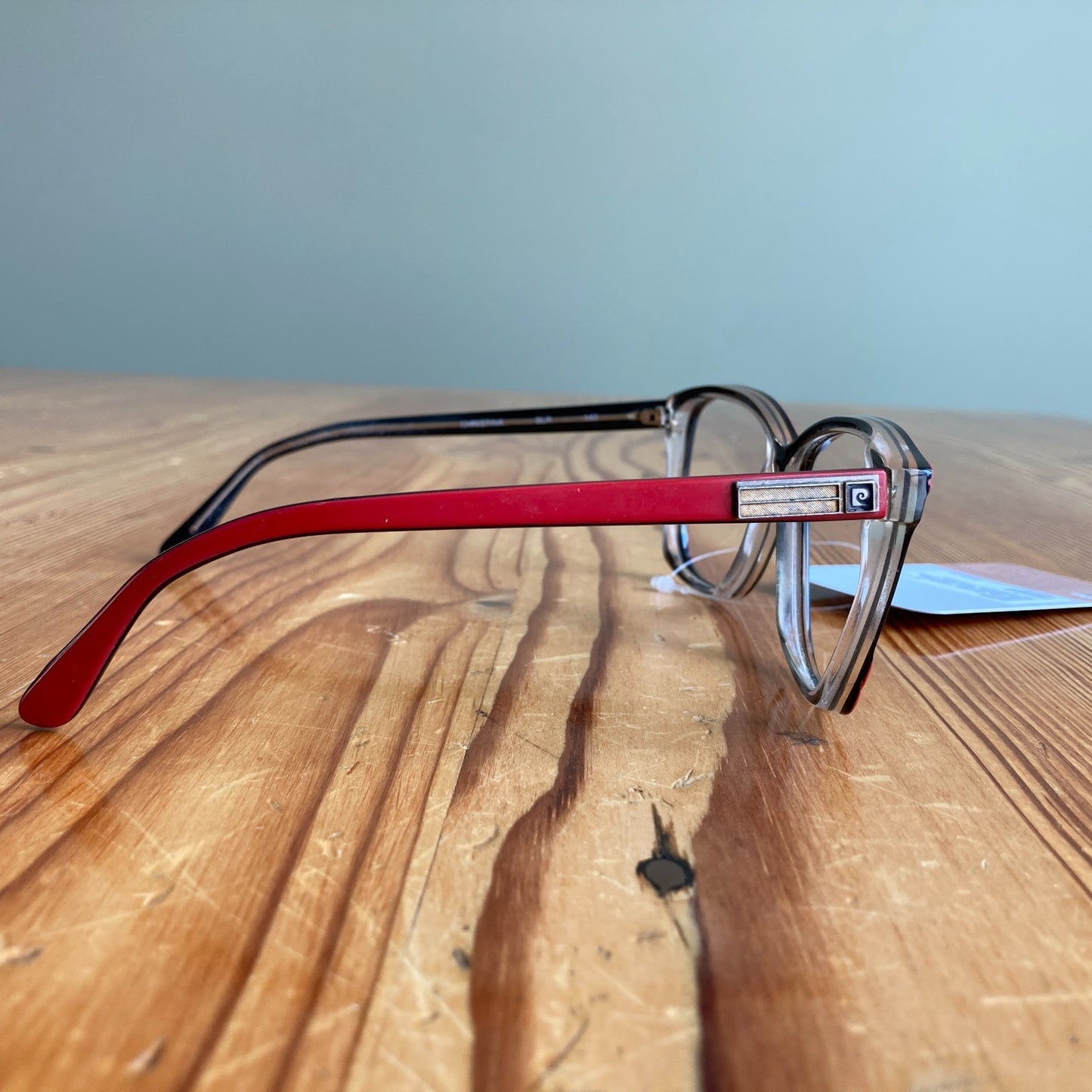 Pierre Cardin Vintage 80s Black Red Christina Eyeglasses Frames 0808BB