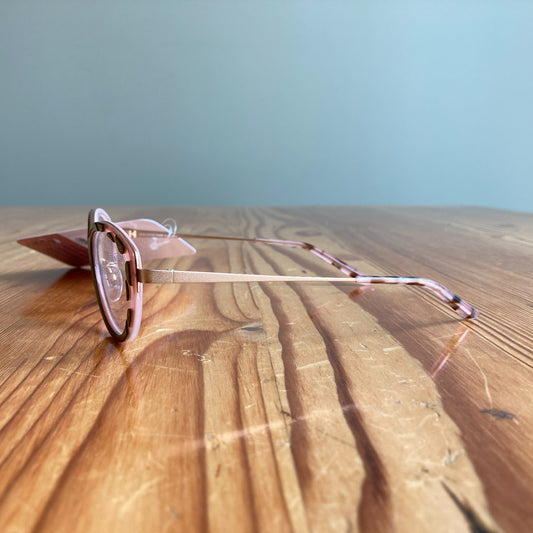 Lafont Paris Olive Green Pink Fanette Cat-Eye Eyeglasses Frames 0808BB