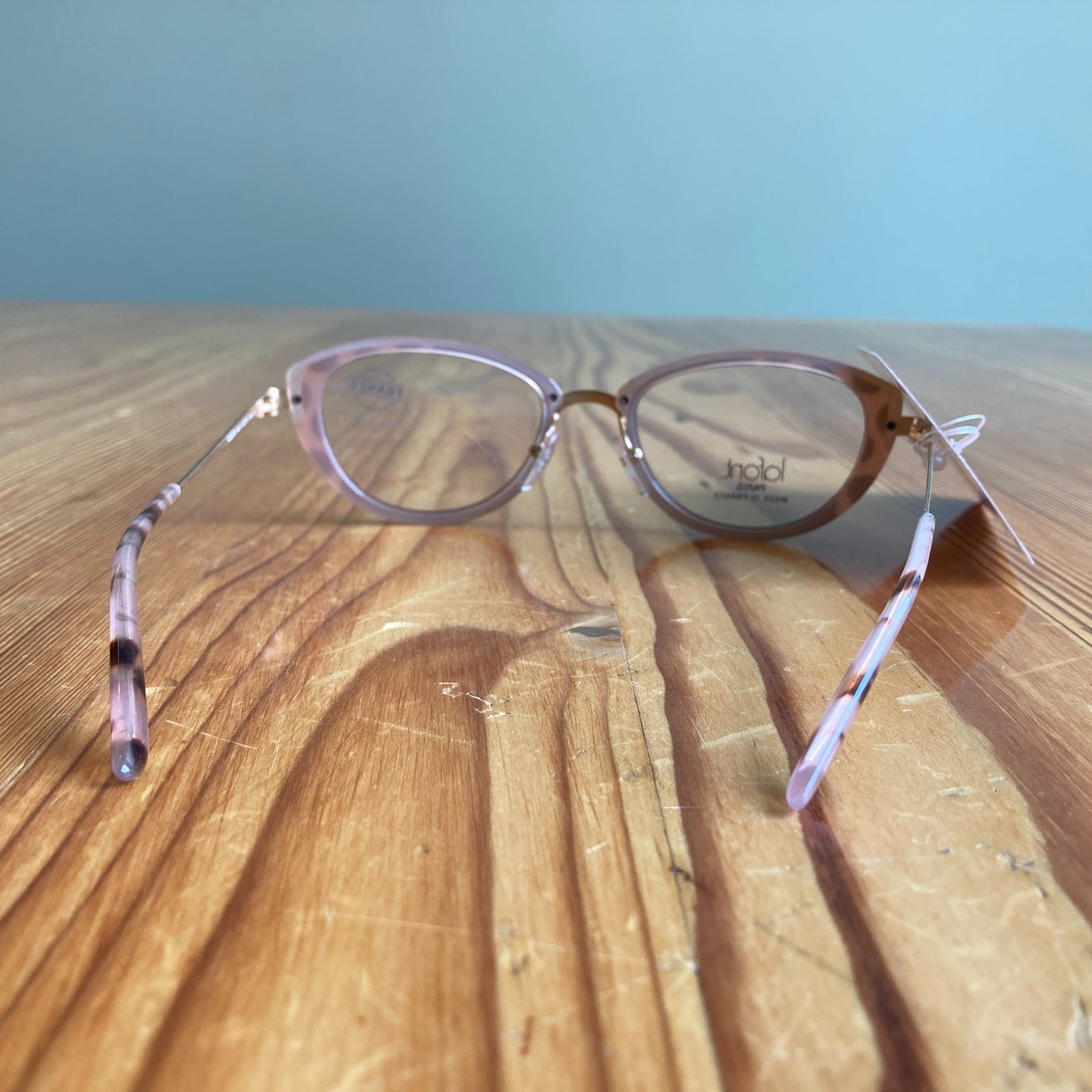 Lafont Paris Olive Green Pink Fanette Cat-Eye Eyeglasses Frames 0808BB