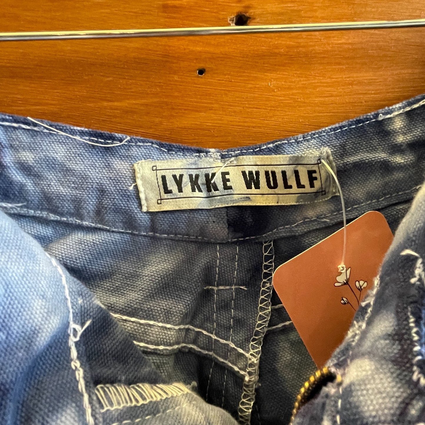 6 - Lykke Wullf Indigo Blue Tie Dye Workwear Carpenter Straight Leg Pants 0312IG