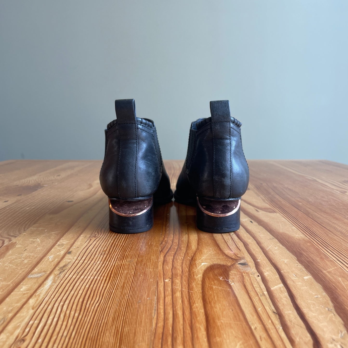 38 / 7.5 - Alexander Wang Black Kori Ankle Booties Leather Boots 0405LS