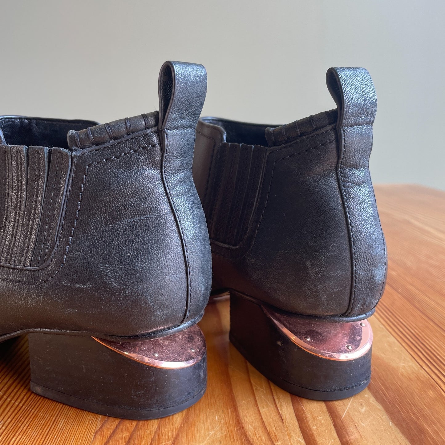 38 / 7.5 - Alexander Wang Black Kori Ankle Booties Leather Boots 0405LS