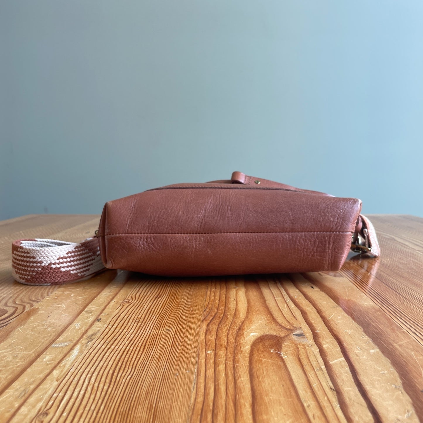 Madewell Brown Leather Transport Shoulder Crossbody Bag w/ Extra Strap 0405LS