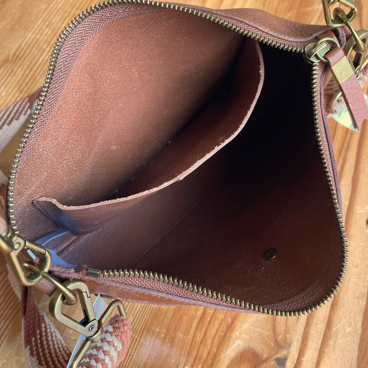 Madewell Brown Leather Transport Shoulder Crossbody Bag w/ Extra Strap 0405LS