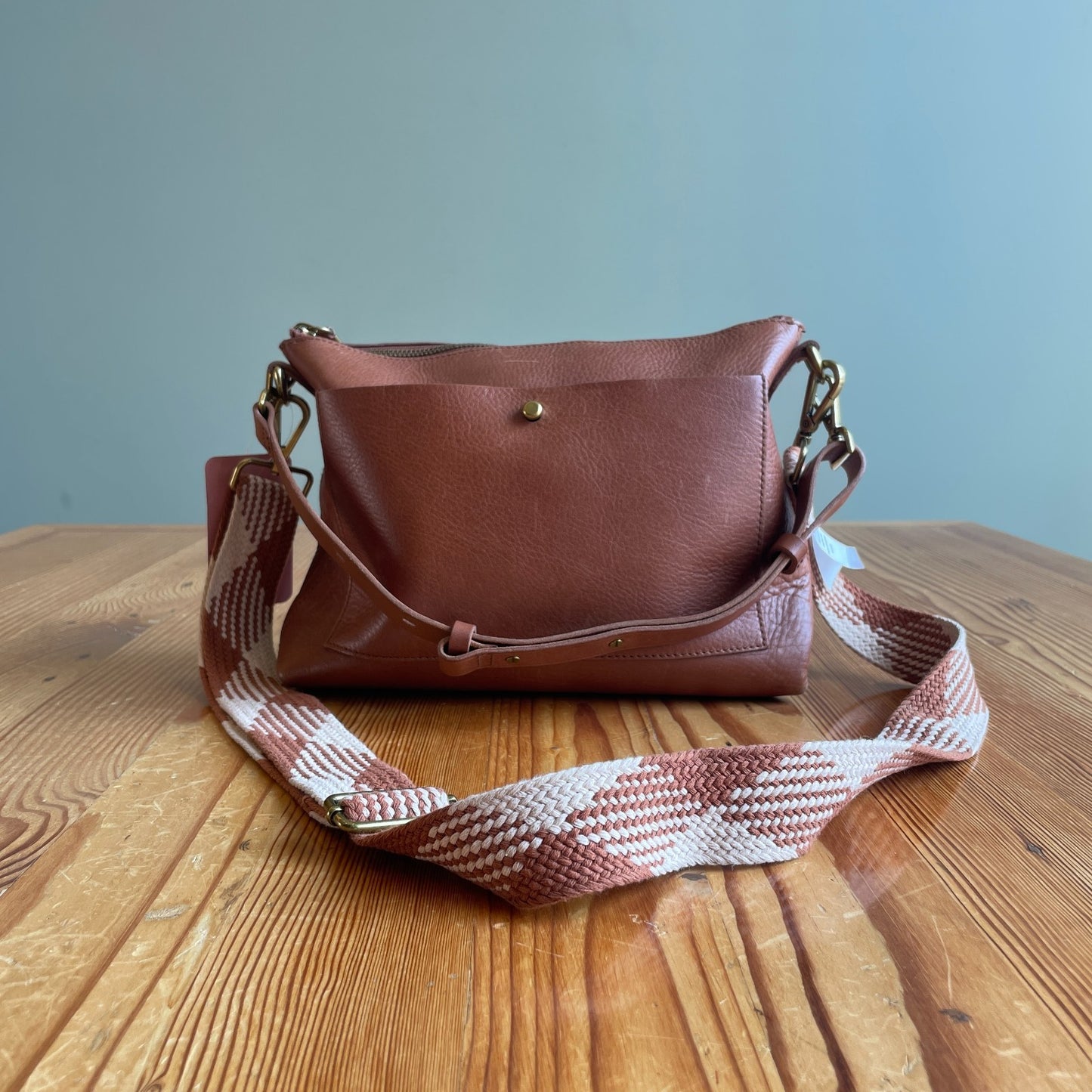 Madewell Brown Leather Transport Shoulder Crossbody Bag w/ Extra Strap 0405LS