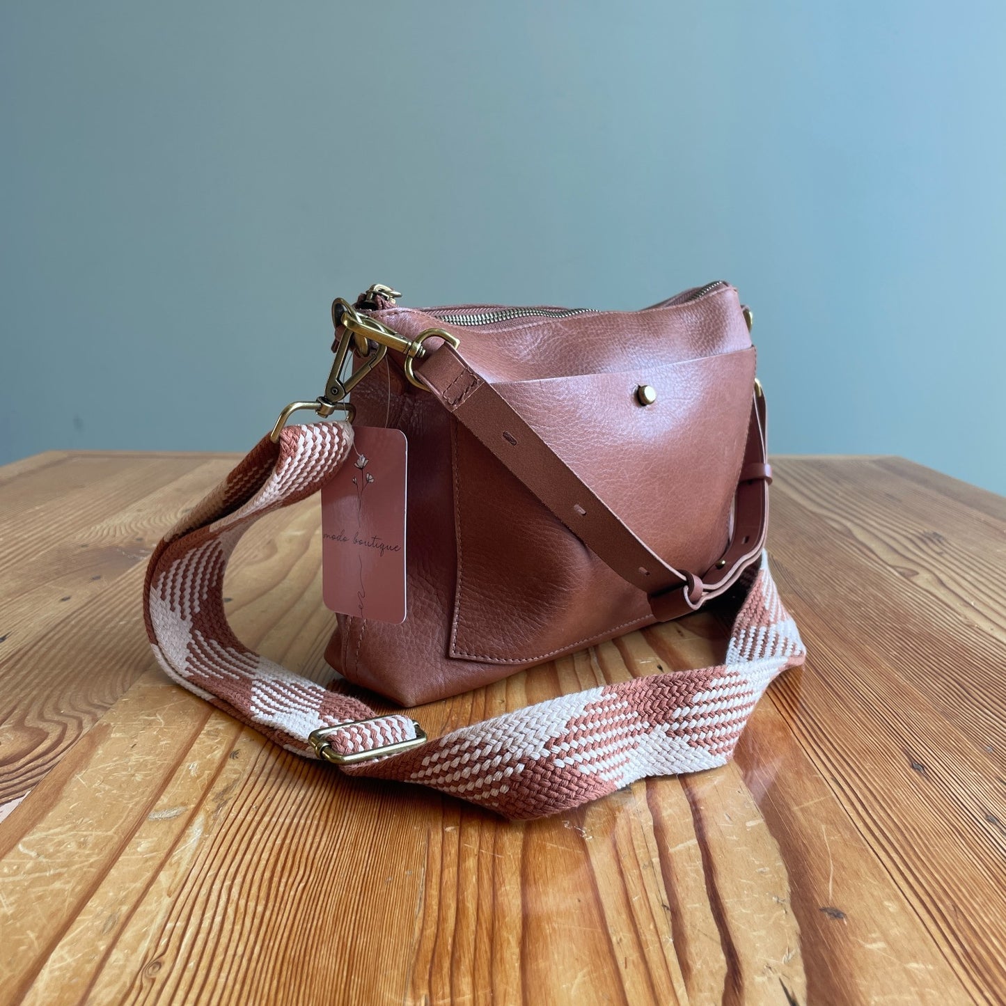 Madewell Brown Leather Transport Shoulder Crossbody Bag w/ Extra Strap 0405LS