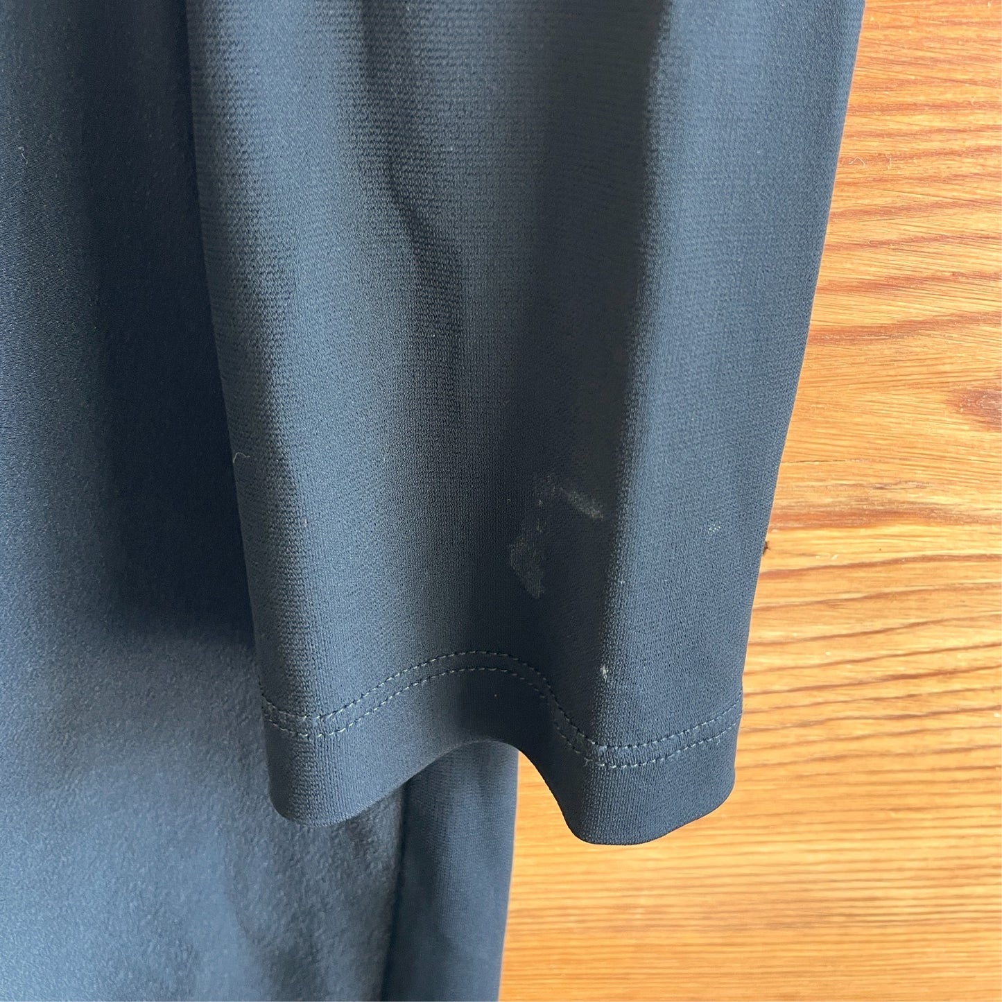 M - Max Mara Black Long Sleeve Silky Hip Tie Wide Neck Shirt Top 1205DA