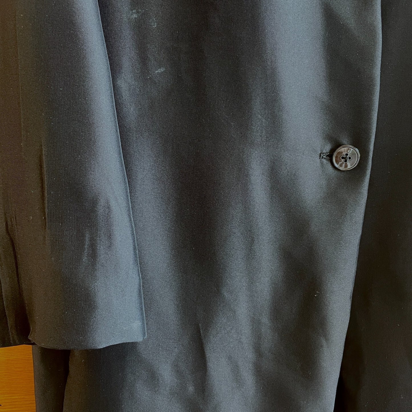 34 / S - Jil Sander Black 100% Silk Button Front Semi-Sheer Jacket 1205DA