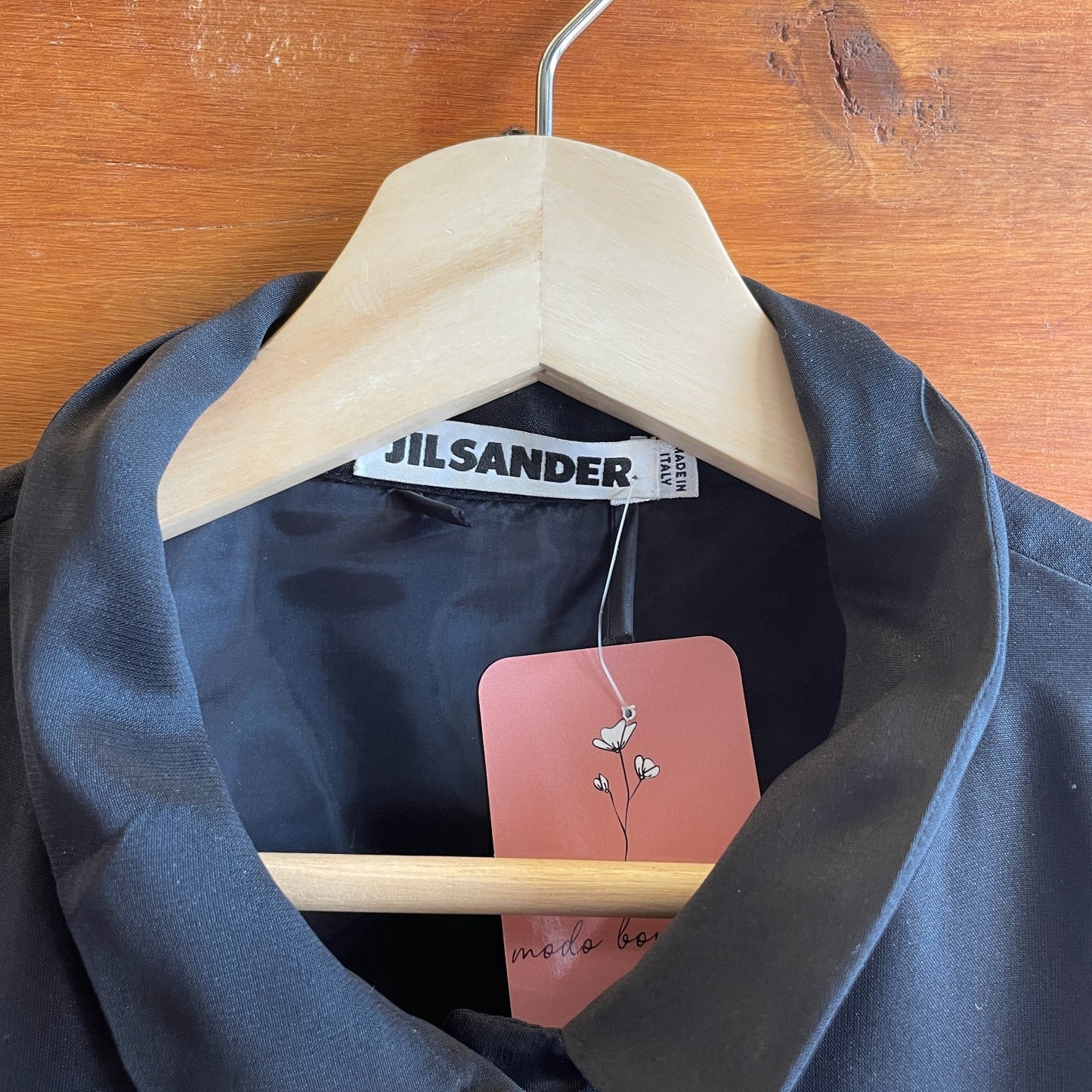 34 / S - Jil Sander Black 100% Silk Button Front Semi-Sheer Jacket 1205DA