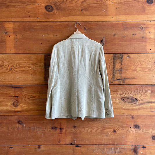 10 - Nili Lotan Tan Single Button Sophia Linen Blend Blazer Jacket 1205DA