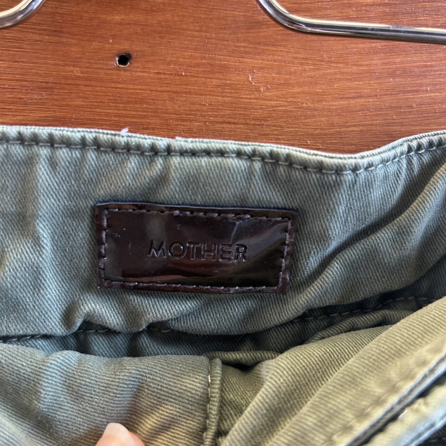 26 - Mother Green Cinch Greaser Button Fly Pants in Duffel Bag Wash 1206CC