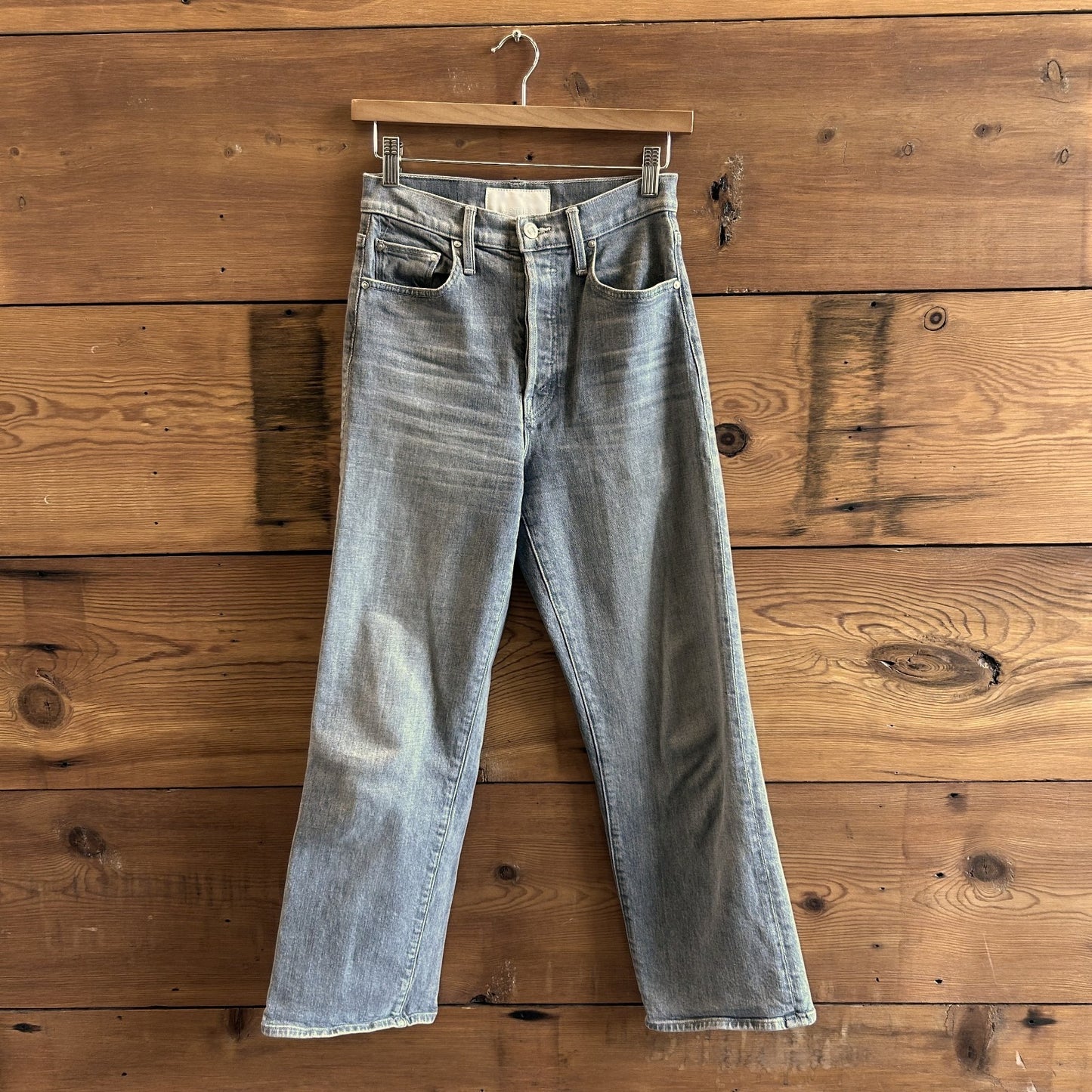 26 - Mother Superior Gray Wash Rambler Ankle Jeans in Uncommon Ground 1206CC
