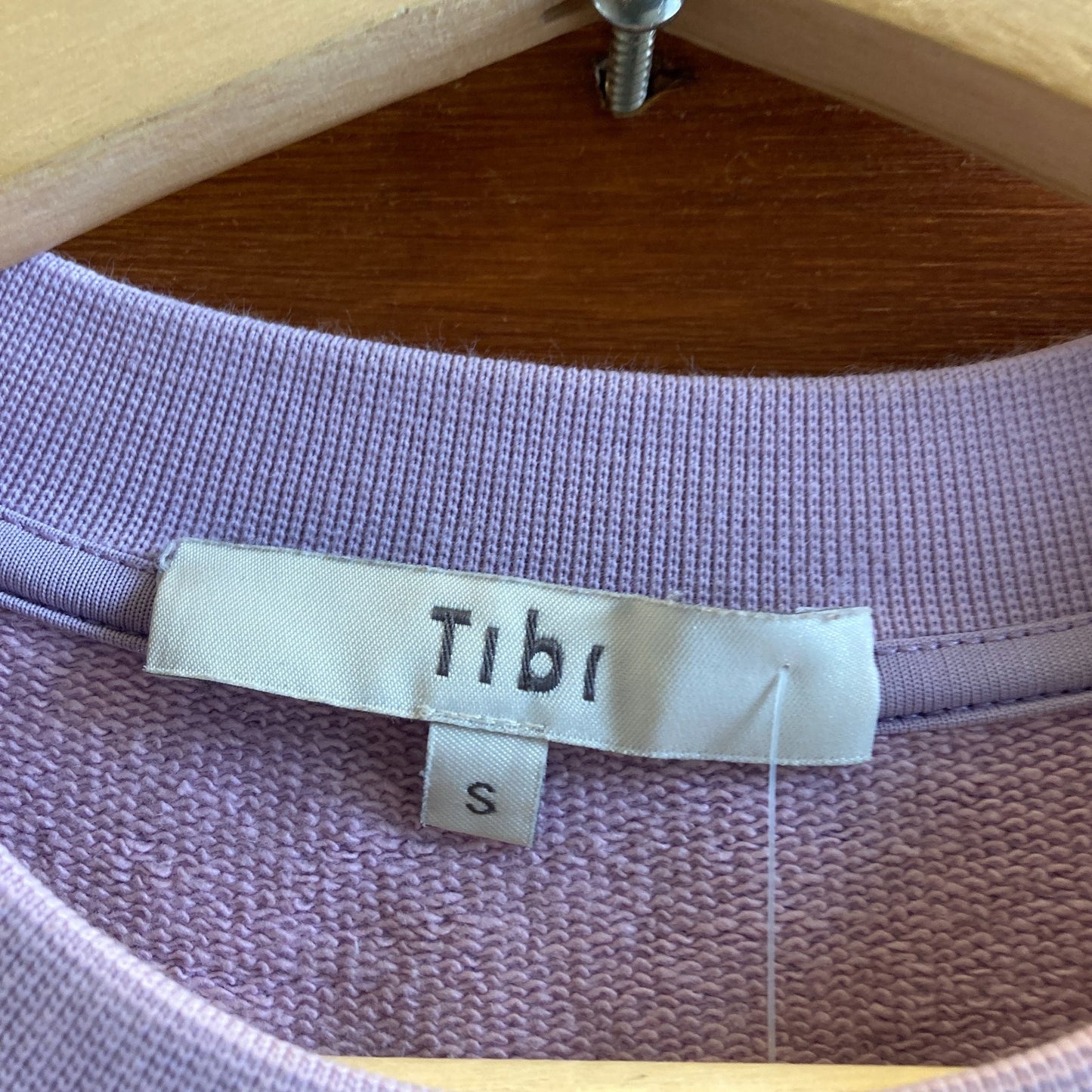 S - Tibi Lavender Purple Sculpted Sleeve Pullover Sweatshirt 1103ES